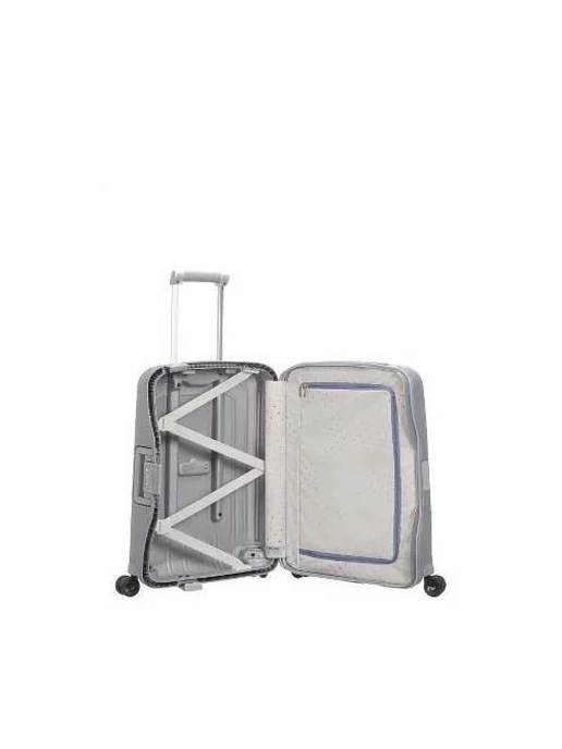 Samsonite Чемодан 4-колёсный S'CURE 69 см Black, серебристый, фото 2