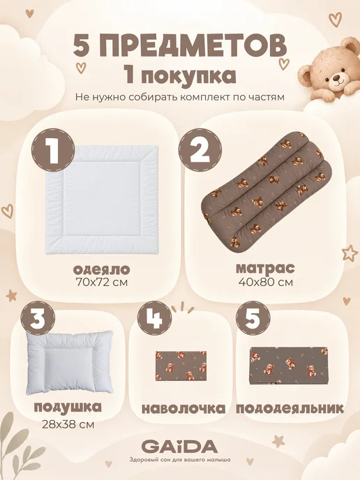 GAiDA Комплект в коляску для новорожденных, вариант, фото 3