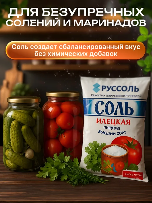 Фиолетовый Подсолнух Соль пищевая помол № 1 Илецкая 5 кг, 5 кг, фото 4