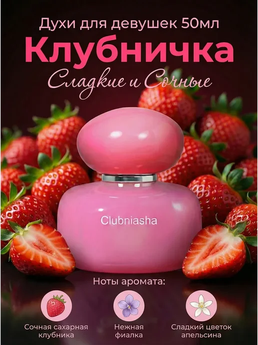 Neo Parfum Парфюмерная вода CLUBNIASHA 50 мл духи клубника сладкая, 50 мл