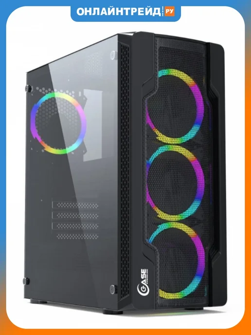 Powercase Компьютерный корпус Mistral X4 Mesh LED, черный (CMIXB-L4), черный