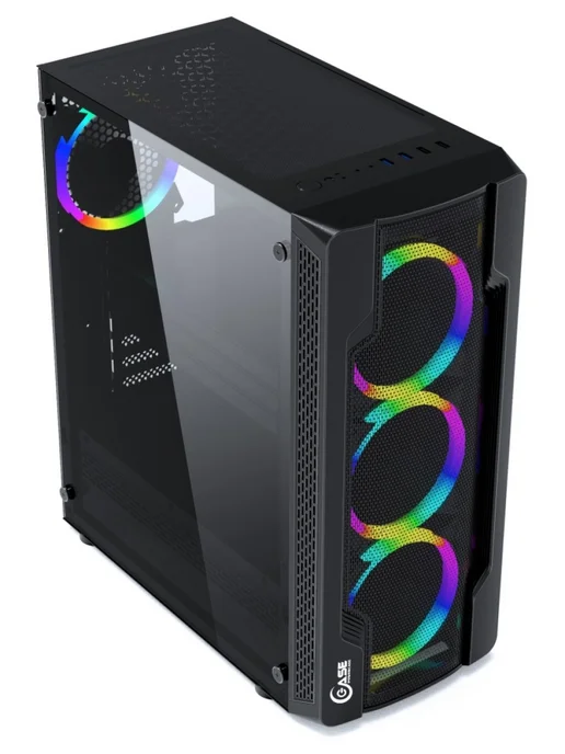 Powercase Компьютерный корпус Mistral X4 Mesh LED, черный (CMIXB-L4), черный, фото 3