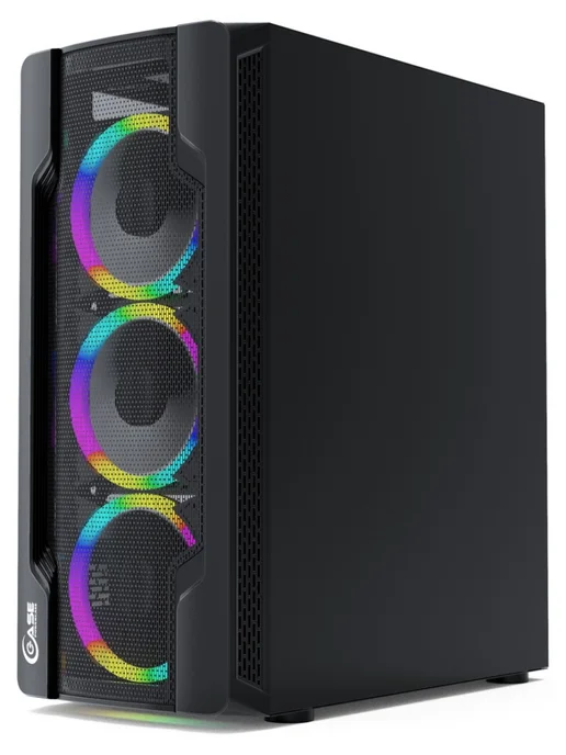Powercase Компьютерный корпус Mistral X4 Mesh LED, черный (CMIXB-L4), черный, фото 4