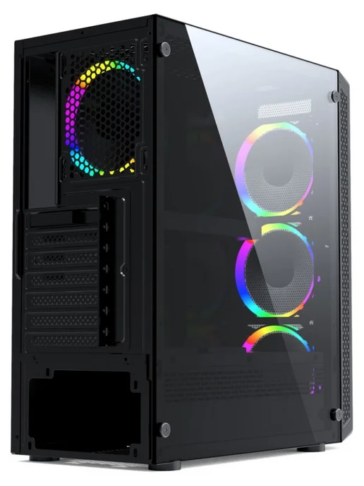 Powercase Компьютерный корпус Mistral X4 Mesh LED, черный (CMIXB-L4), черный, фото 5