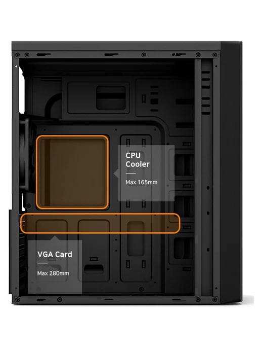 Zalman Компьютерный корпус ZM-T6, черный, черный, фото 4