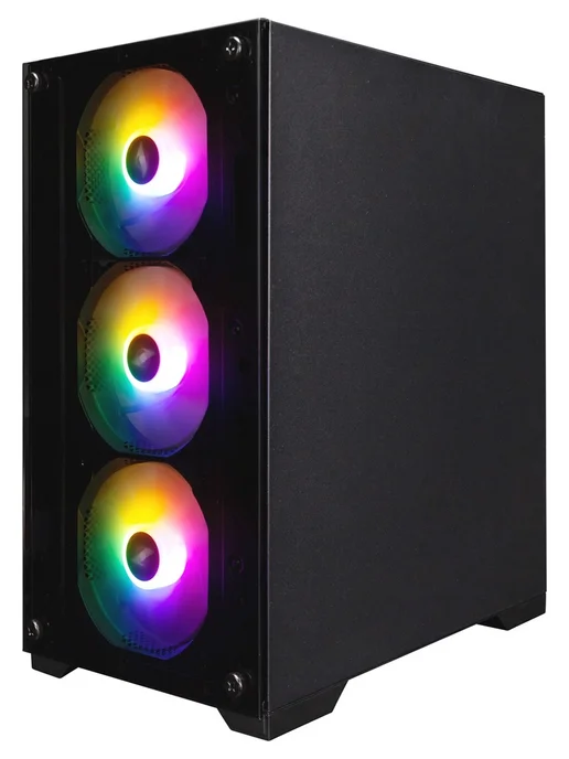 1stPlayer Компьютерный корпус Firebase X2-M, черный (X2-M-4F1), черный, фото 3