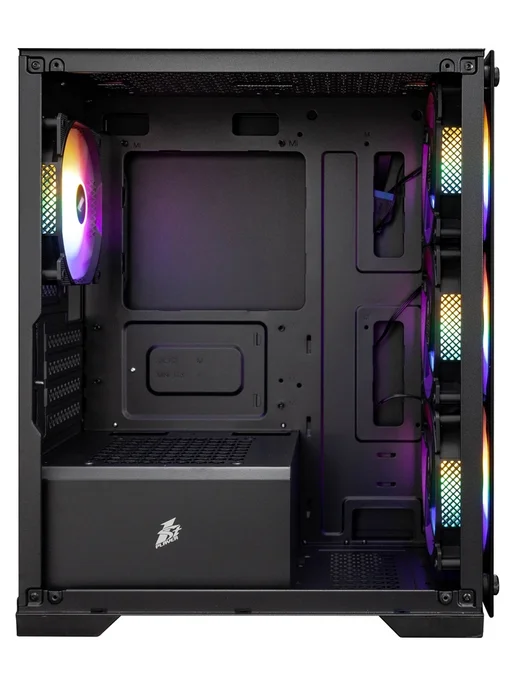 1stPlayer Компьютерный корпус Firebase X2-M, черный (X2-M-4F1), черный, фото 4