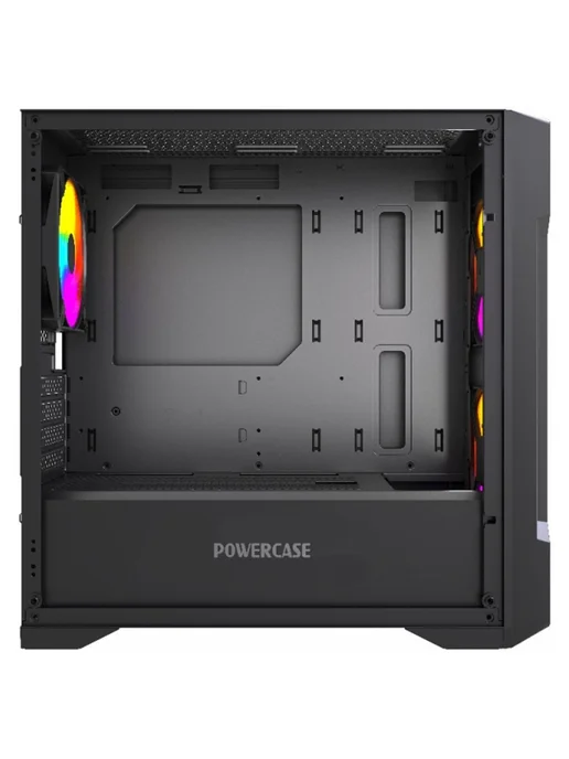 Powercase Компьютерный корпус Mistral Micro X3B ARGB, черный, черный, фото 5
