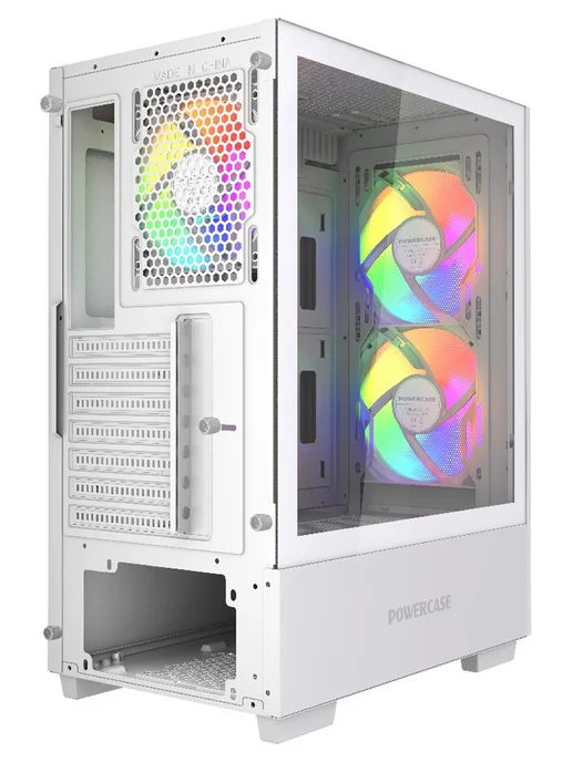 Powercase Компьютерный корпус Mistral AY3W ARGB, белый (CMAYW-A3), 3 Вт, фото 4