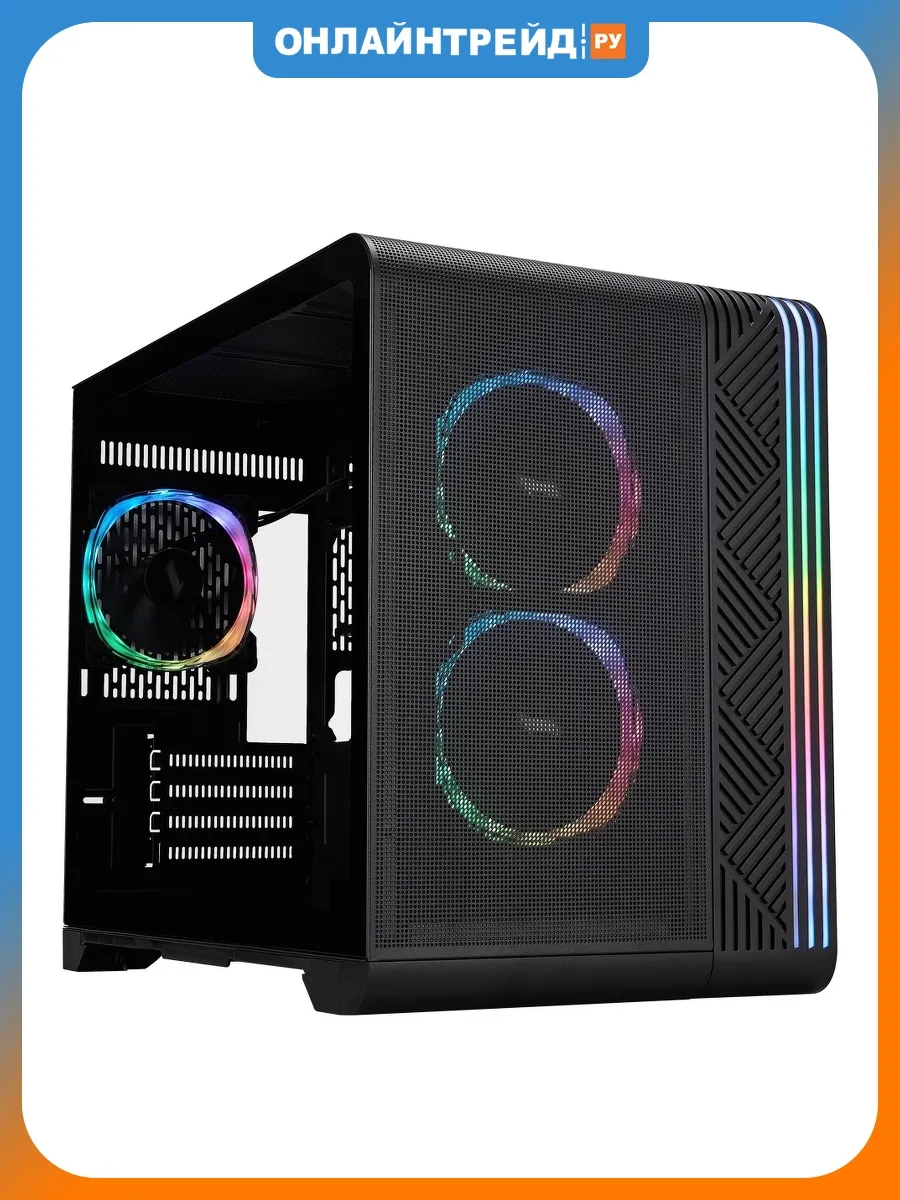 Компьютерный корпус VT6 ARGB, черный (VT6-BK-3FS7)