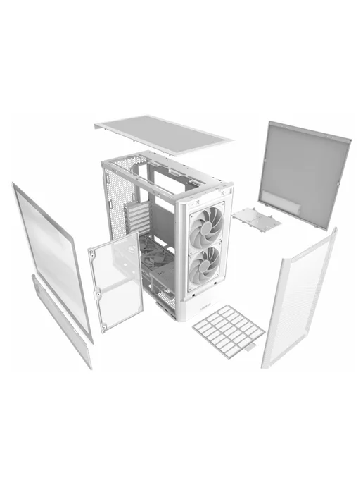 LIAN-LI Компьютерный корпус Lancool 207, белый (G99.LAN207RW.10R), белый, фото 4