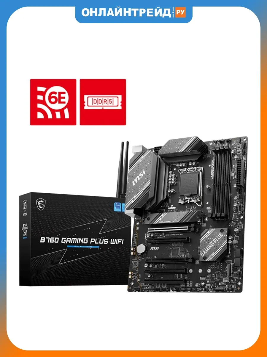 MSI Материнская плата B760 GAMING PLUS WIFI (LGA1700, ATX)