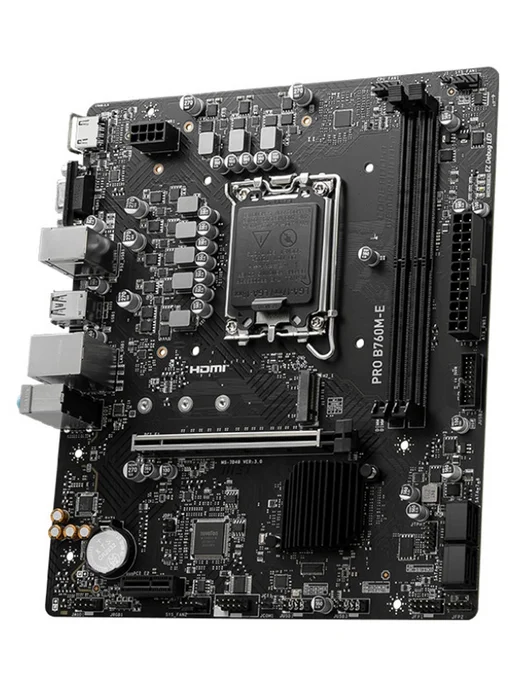 MSI Материнская плата PRO B760M-E DDR4 (LGA1700, mATX), вариант, фото 2