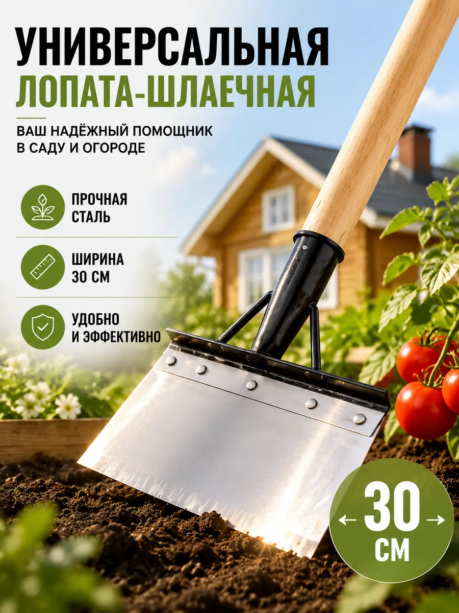 Лопата скребок для чистки и уборки 30 см