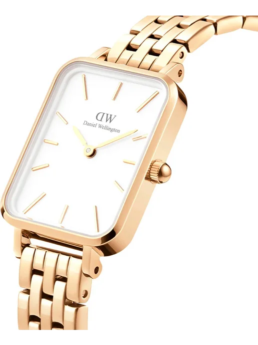 Daniel Wellington Часы наручные с браслетом маленькие кварцевые тонкие желтые, желтый, фото 4