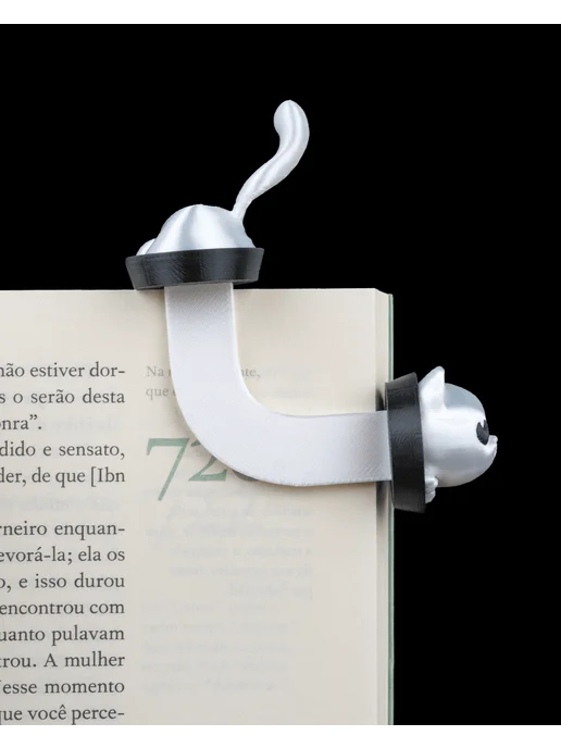 Закладка для книг котик 3D клипса для страниц, черный