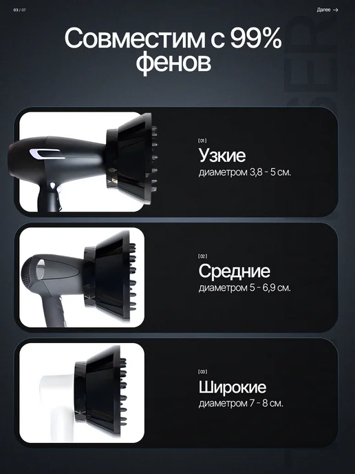ЯЛА Диффузор для фена универсальный, вариант, фото 3