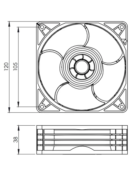 ARCTIC COOLING Вентилятор S12038-4K (ACFAN00296A), Вентилятор ACFAN00296A, фото 6