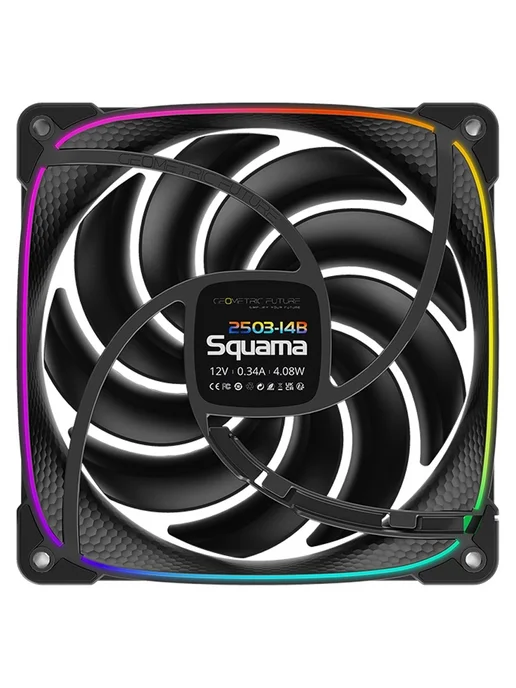 Geometric Future Вентиляторы Squama 2503B-14 Black 3шт (1F2503B314000), 3 шт, фото 6