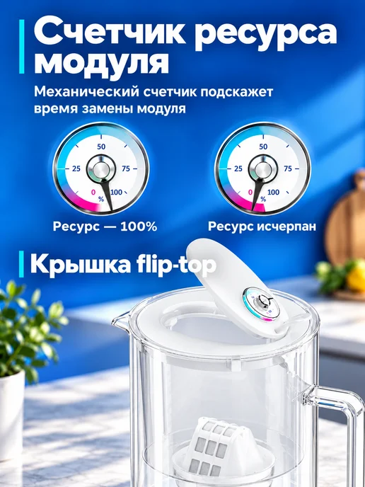 Аквафор Стеклянный фильтр-кувшин для воды Норд, 2,5 л, 2,5 л, фото 5