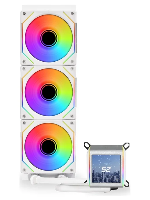 LIAN-LI Система охлаждения Galahad II LCD SL-INF 360 Black, белый, фото 2