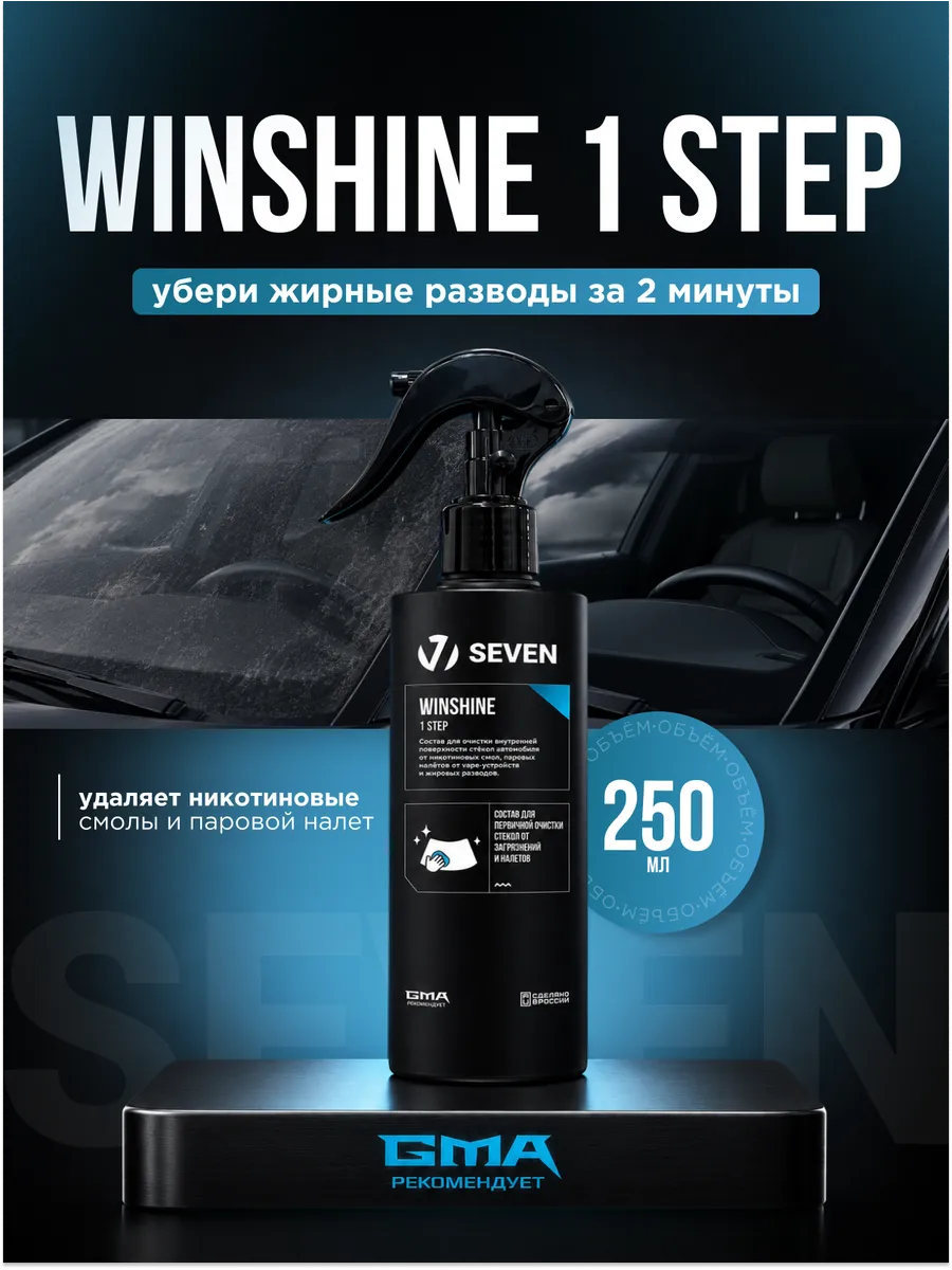 Очиститель стекол и зеркал авто WINSHINE 1 STEP
