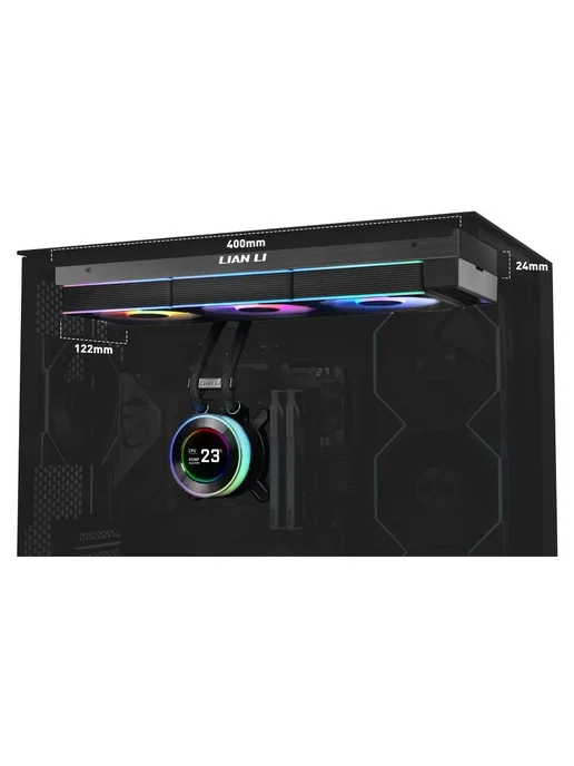 LIAN-LI СЖО HydroShift II LCD-C 360CL Black, черный, фото 5
