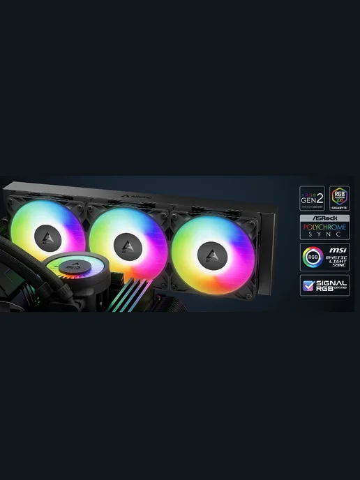 ARCTIC COOLING Водное охлаждение для пк Liquid Freezer III Pro 420, черный, фото 7