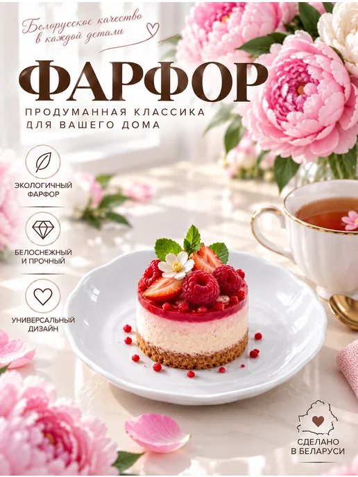 World of Porcelain Блюдце белое чайное фарфор 15см 6шт, 6 шт, фото 3