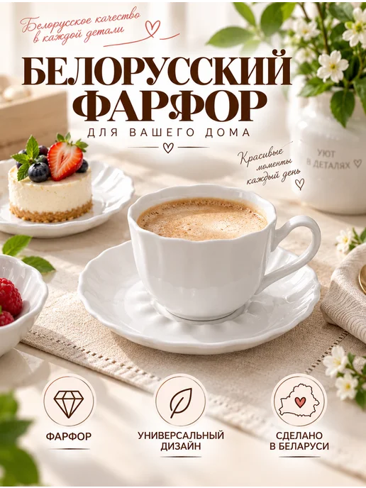 World of Porcelain Блюдце белое чайное фарфор 15см 6шт, 6 шт, фото 7