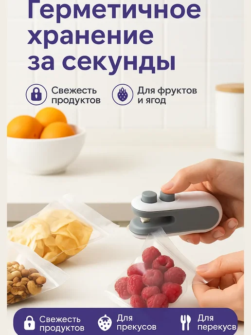 ТА1612 Портативный запайщик пакетов для заморозок и запекания, вариант