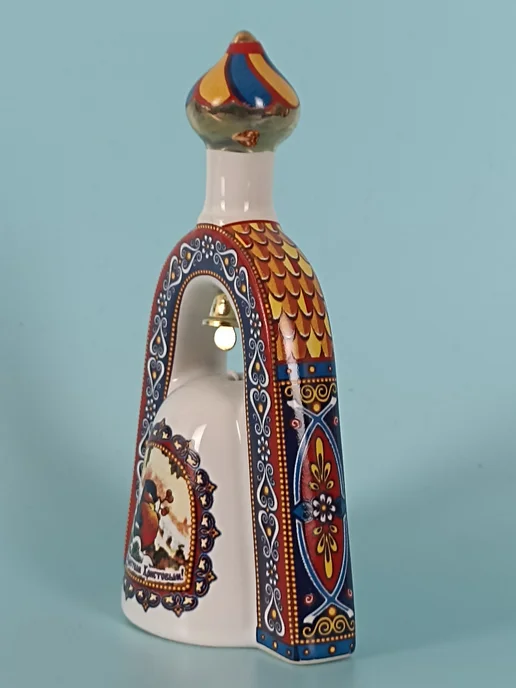 Ceramic Fauna Фарфоровый колокольчик «Рождественский Храм», синий, фото 4