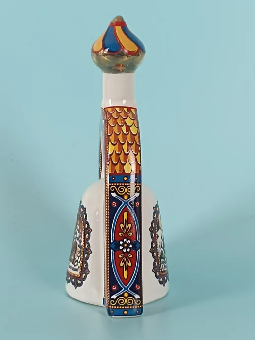 Ceramic Fauna Фарфоровый колокольчик «Рождественский Храм», синий, фото 7