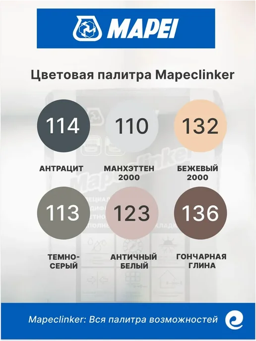 Mapei Затирочная смесь Mapeclinker №136 (гончарная глина), голубой, фото 4