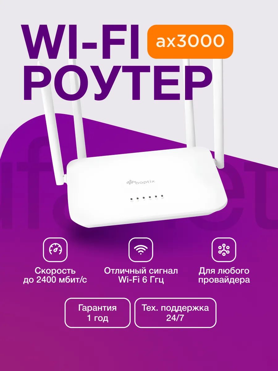 Роутер B-OptiX AX3000 Wifi 6 для дома мощный Mesh