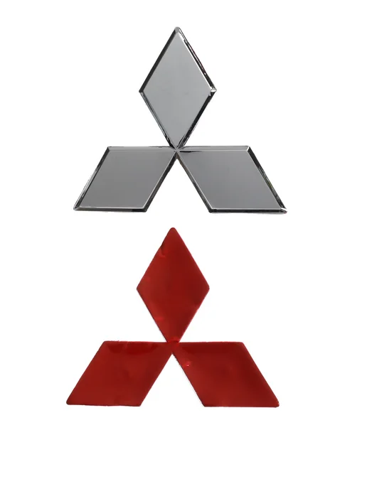MITSUBISHI Эмблема 9*10 Хром Сферическая, вариант, фото 2