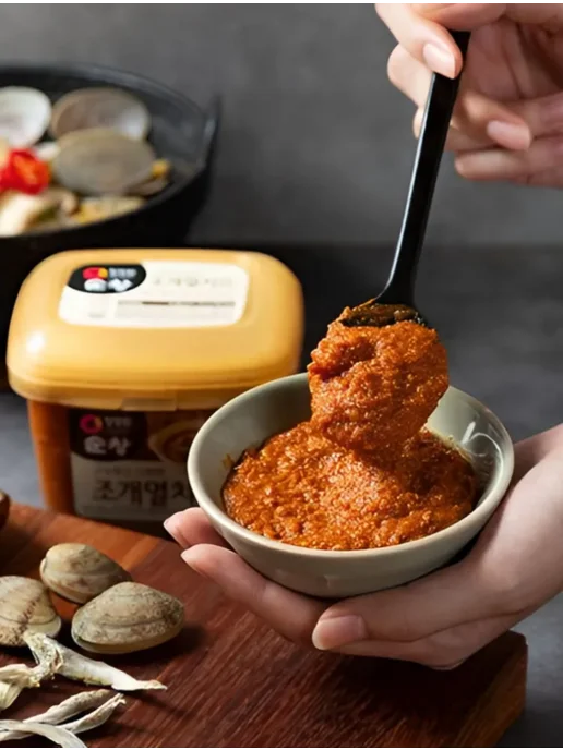 DAESANG Острая Корейская соевая паста паста O'food Дендянг, 500гр, 500 г, фото 5