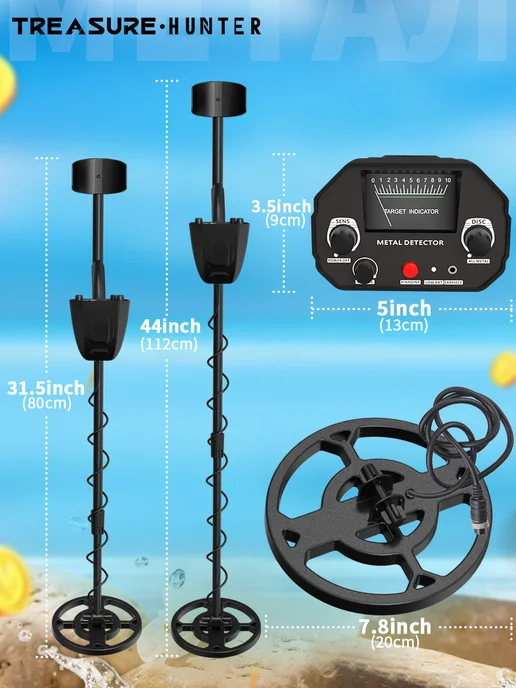 Treasure Hunter MD4030 Профессиональный металлоискатель грунтовый, черный, фото 8