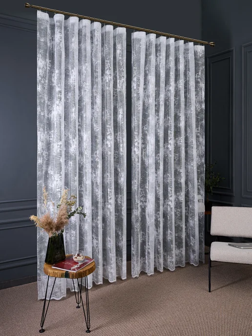 I-linen Тюль в спальню гостиную готовый 200х250 см, 2 шт, 200x250 см, 2 шт, фото 8