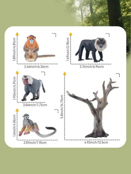Toymany фигурки животных обезьяна, черный, фото 7