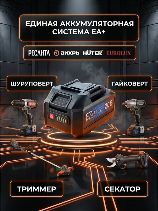 Аккумулятор для электроинструментов и садовой техники ЕА+ — фото 2