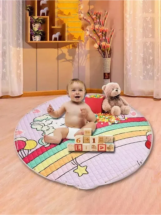 Коврик Детский, розовый, фото 4