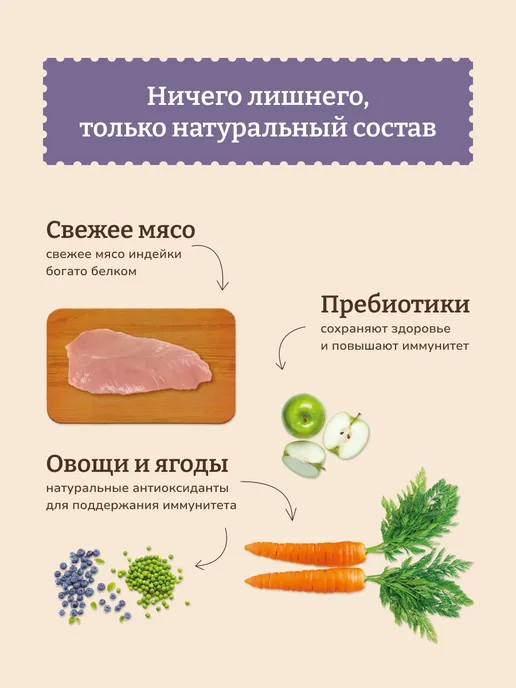 Сухой корм NOW'KITCHEN для собак, крупные, пожилые, индейка, 1,59 кг, фото 2