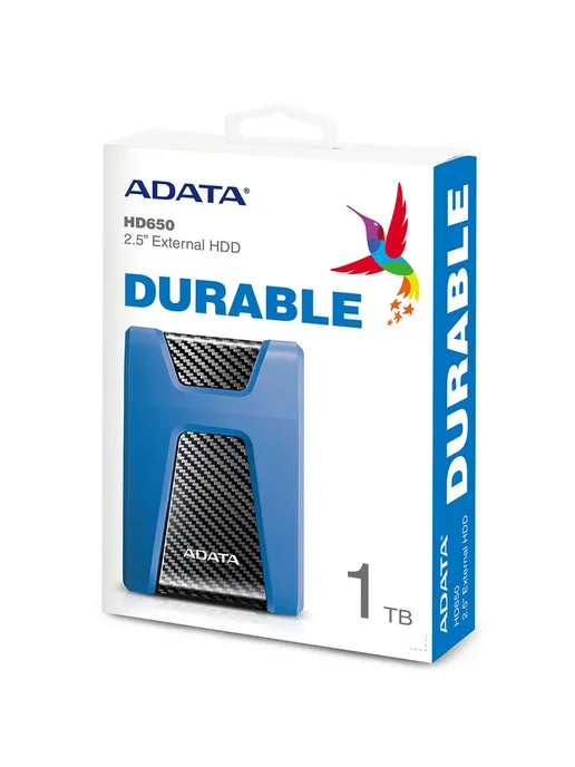 ADATA Внешний HDD 1 ТБ AHD650-1TU31-CBL 2,5" USB 3.0 Черный с син, 1 ТБ, фото 5
