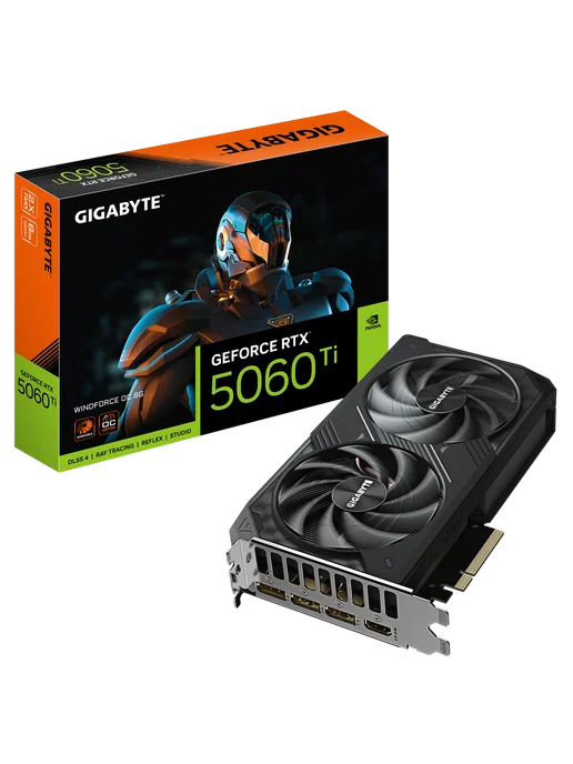 Gigabyte Видеокарта RTX 5060 Ti WINDFORCE OC 8 ГБ (GV-N506TWF2OC-8GD), 8 ГБ, фото 2