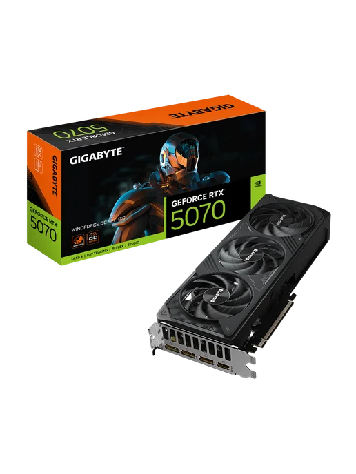 Gigabyte Видеокарта RTX 5070 WINDFORCE OC SFF 12 ГБ (GV-N5070WF3OC-12…, 12 ГБ, фото 2