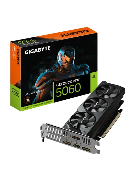 Gigabyte Видеокарта (GV-N5060OC-8GL) RTX5060 OC Low Profile 8G, 8 ГБ, фото 2