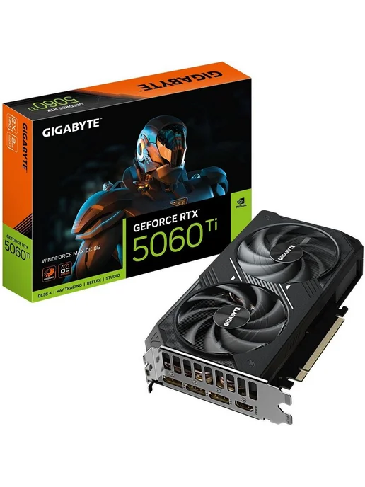 Gigabyte Видеокарта RTX 5060 Ti WINDFORCE MAX OC 8 ГБ (GV-N506TWF2MAX…, 8 ГБ, фото 2