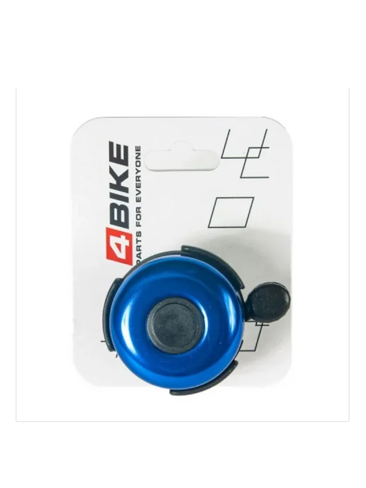 4BIKE Велозвонок BB3204-Blu латунь, D-52мм, голубой, голубой