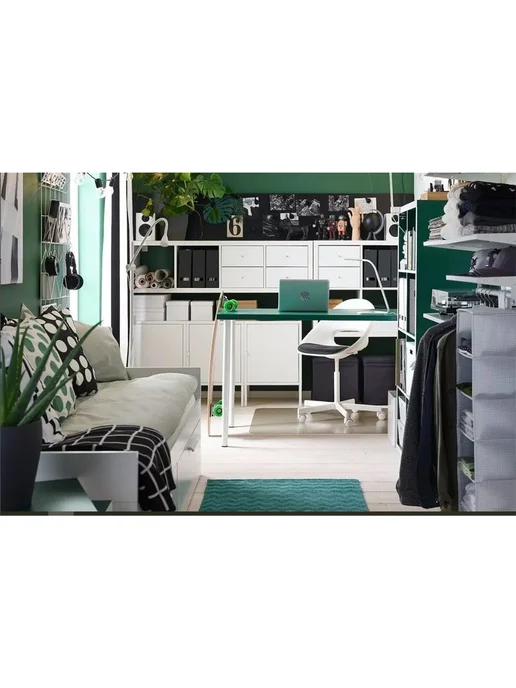 IKEA LOBERGET офисный стул для дома, черный, фото 5